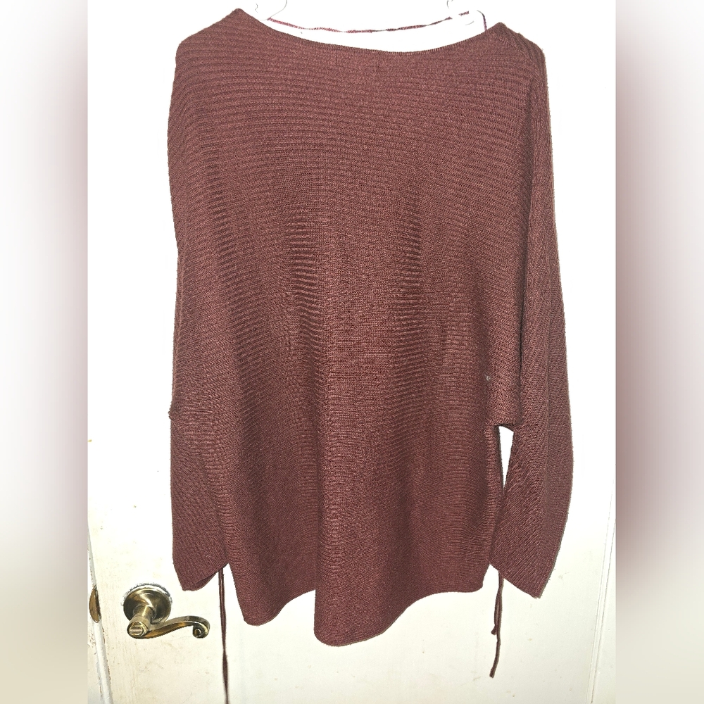 Brown Ribbed Sweater - Picture 2 of 3